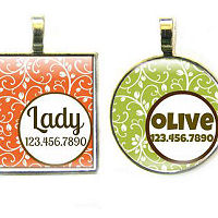 Garden Party Dog ID Tag by Sofa City