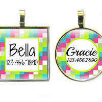 Pixel Dog ID Tag by Sofa City Sweethearts