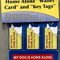 Dog Home Alone Card and Tags