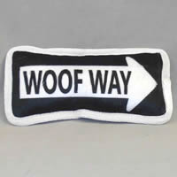 Which Way? The Traffic Sign Toy is just the right size for you and your little dog to play with together!