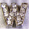 Crystal Letter - W