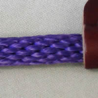 The Purple British Rope Slip Lead is a rich color for your dog.