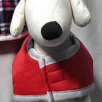 The Blanket Coat for small dogs is easy to put on and take off with velcro straps at the neck and chest.