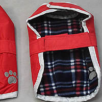 You can see the straps on the Blanket Coat for small dogs, making it easy to put on and take off.