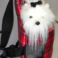 There are vents on both sides for air circulation in the Front Pocket Carrier for Small Dogs.