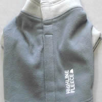 Highline Fleece Coat for Small Dogs in two-tone Gray