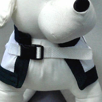 Looking at the front of the K9 Kool Coat, you can see that your small dog's chest is covered and will be cool!