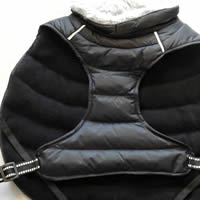 The Puffer Coat has a fleece lining so your dog will stay warm all winter.