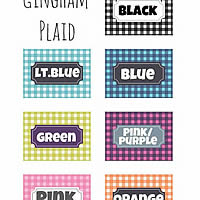 Choose among 7 colors for the Gingham Twist Tag!