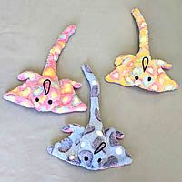 The Tropical Ray Sea Toy has wings that are easy for the smallest dogs to play with.