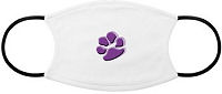 Golly face mask with purple paw print