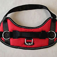 The top of the No-Pull Harness with the tummy strap unbuckled.