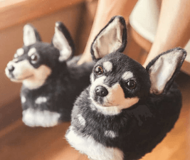 slippers shaped like dogs